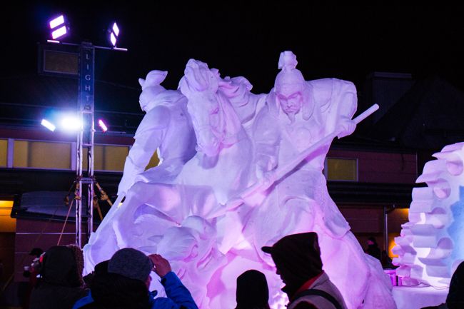 Snow sculpture contest