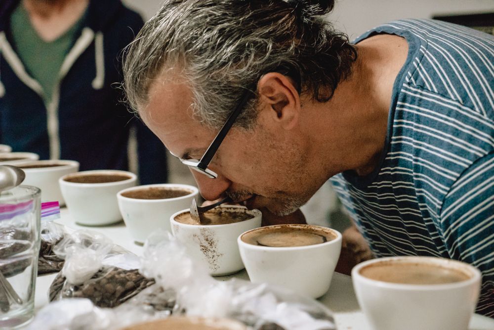 coffee cupping with graciano