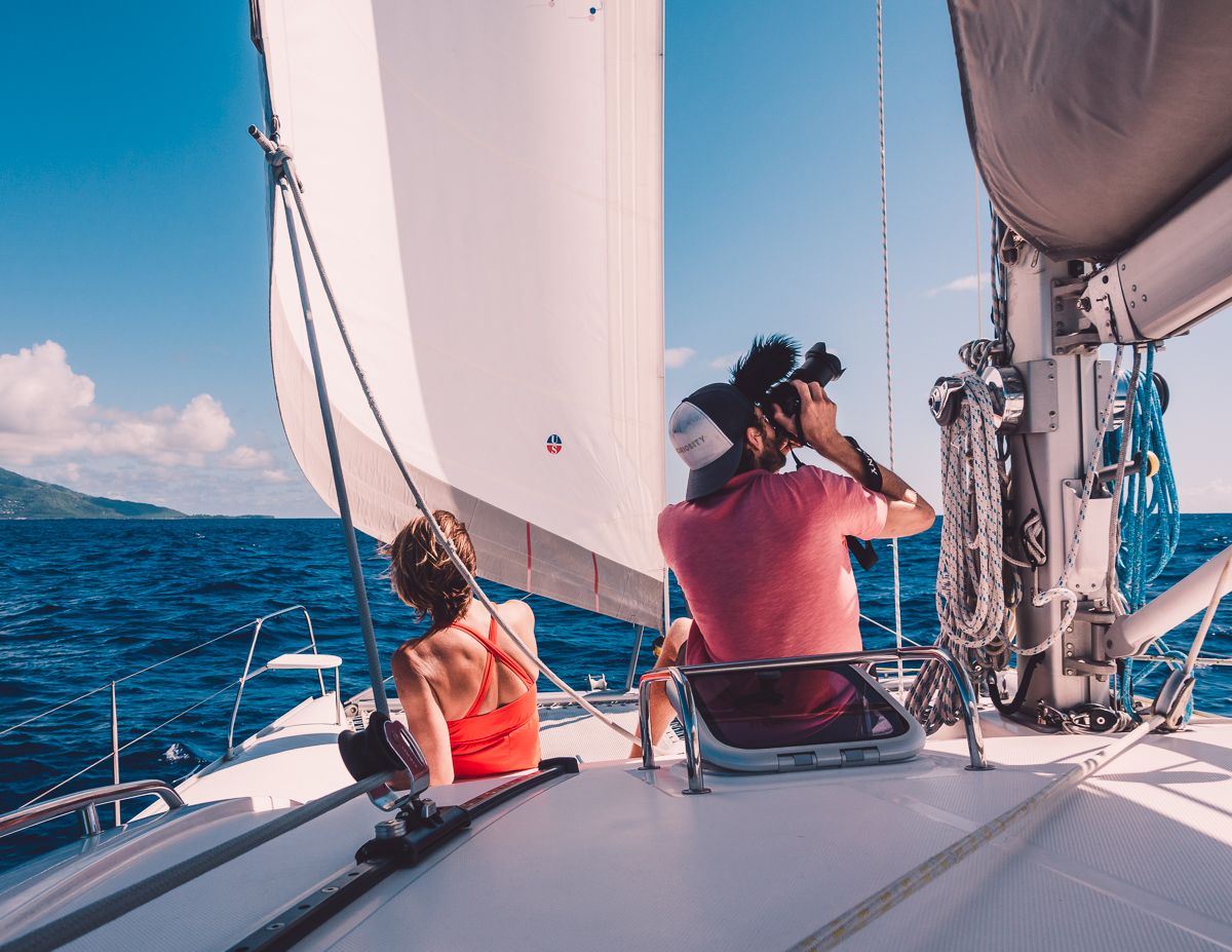 Jason Wynn Sailing with his mom in french polynesia
